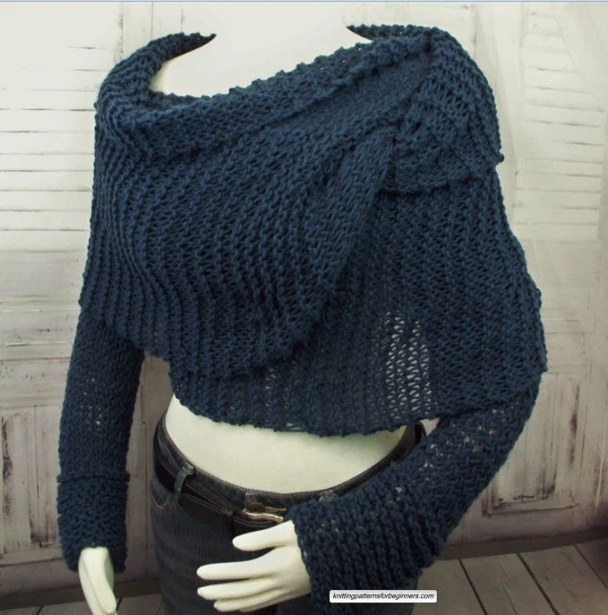 easy sweater scarf knitting pattern