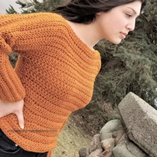 Easy Sweater Crochet Pattern | Boatneck Pullover