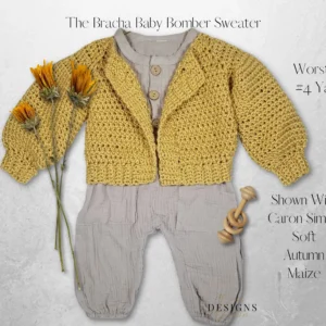 Baby Bomber Sweater Crochet Pattern | The Baracha