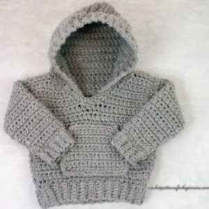 Crochet Baby Hoodie Pattern: The Devon, Sizes Newborn to 12 Months (PDF Pattern)