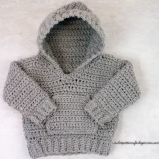 Crochet Baby Hoodie Pattern: The Devon, Sizes Newborn to 12 Months (PDF Pattern)