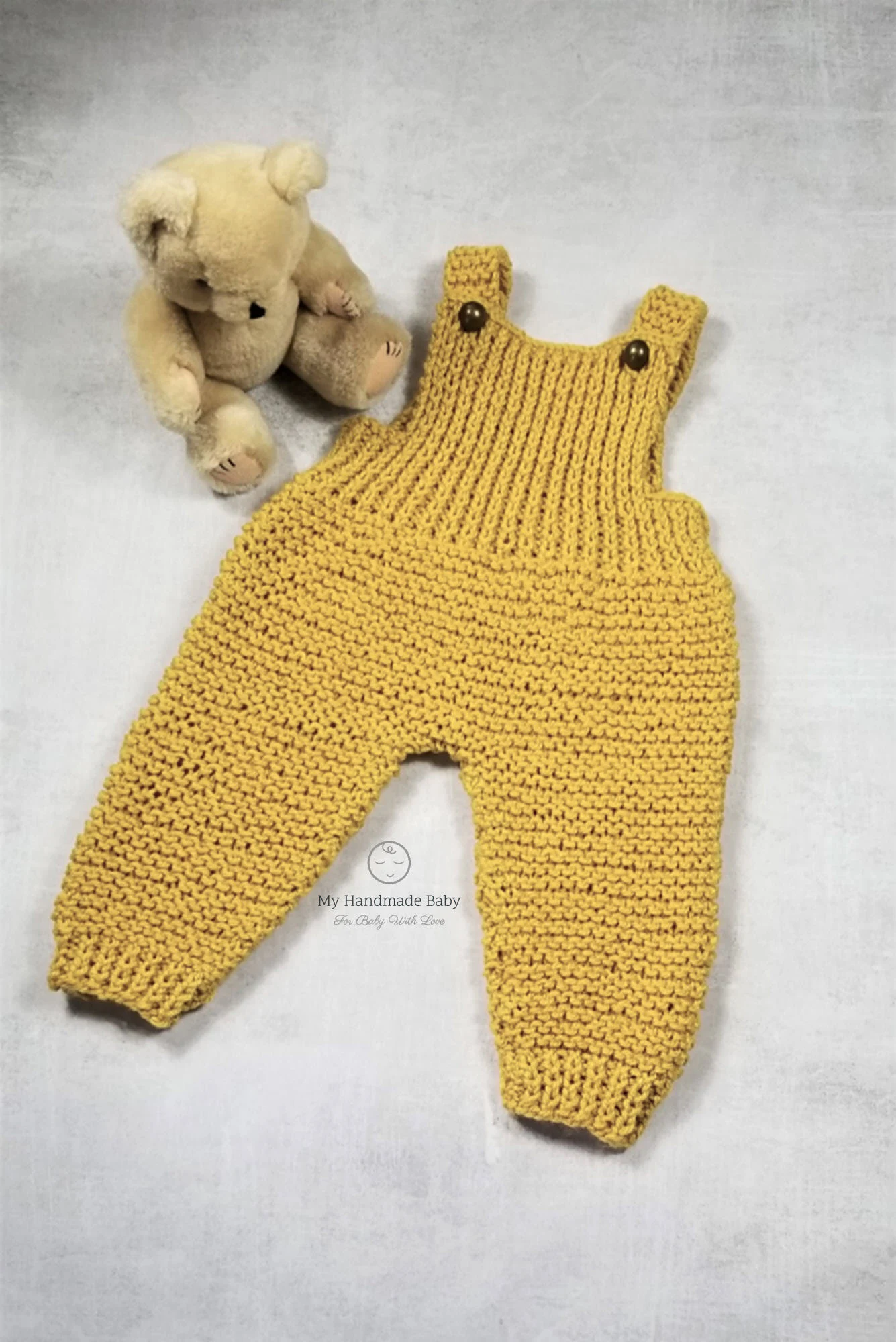Knitting Pattern: Baby Overalls Romper Newborn to 12 Months - Image 4