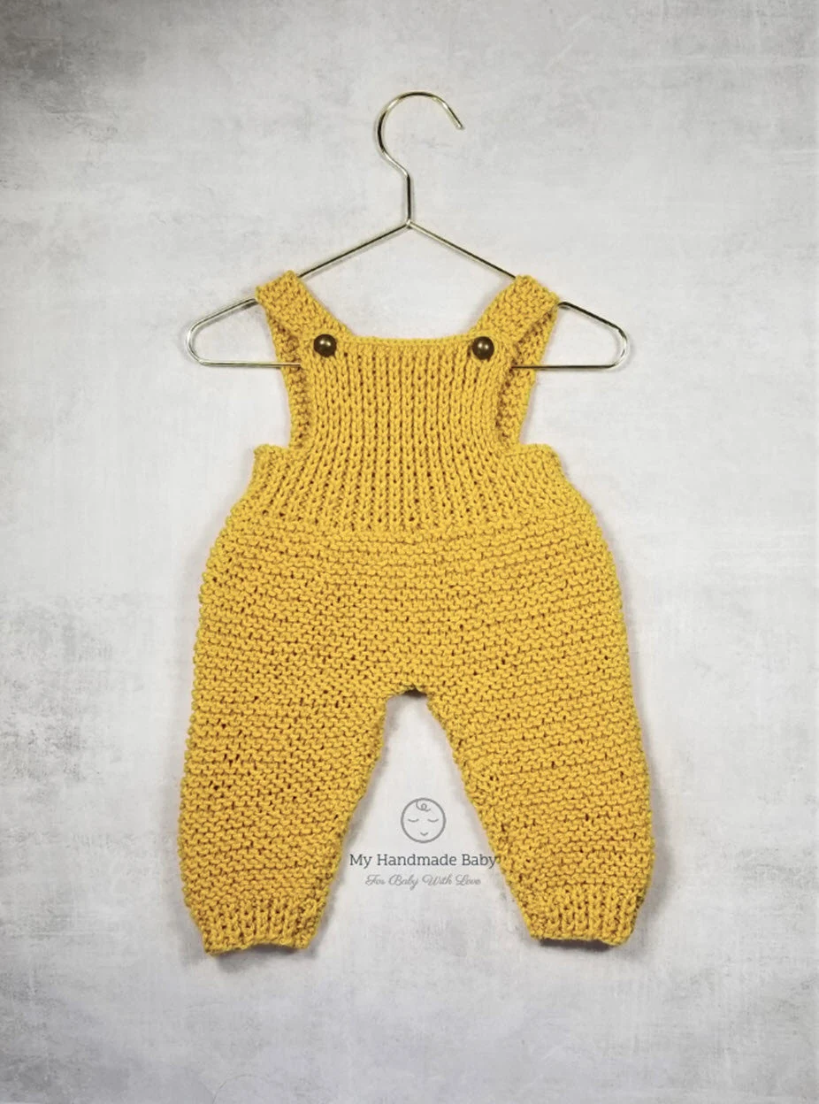 Knitting Pattern: Baby Overalls Romper Newborn to 12 Months - Image 5