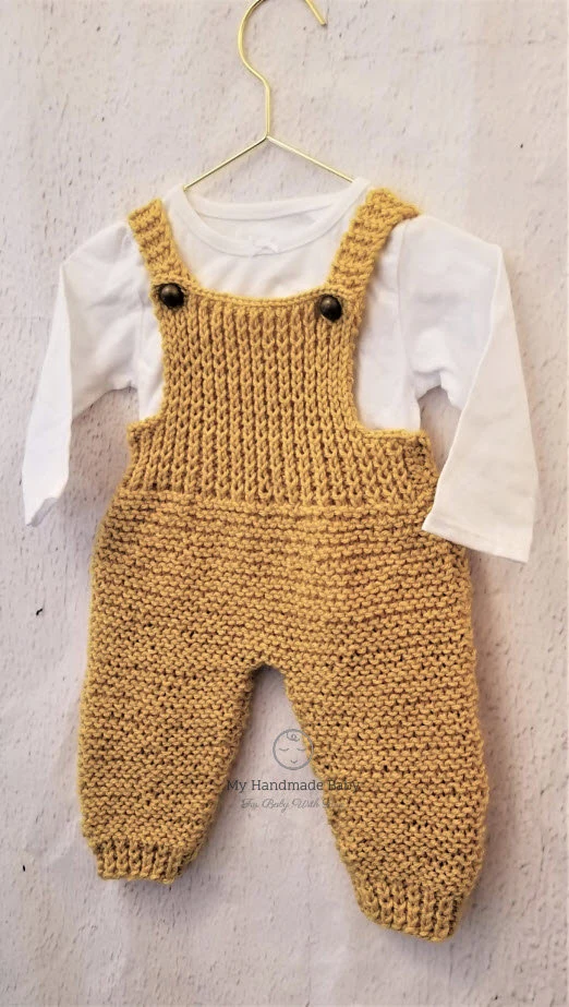 Knitting Pattern: Baby Overalls Romper Newborn to 12 Months - Image 6