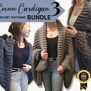 Crochet Patterns Bundle: Easy Cocoon Cardigan Crochet Patterns