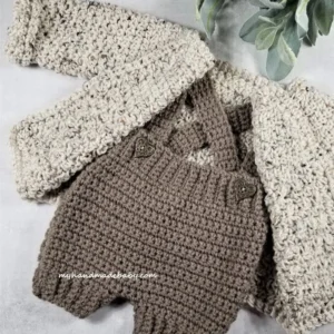 Crochet Baby Romper and Cardigan Crochet Pattern Bundle