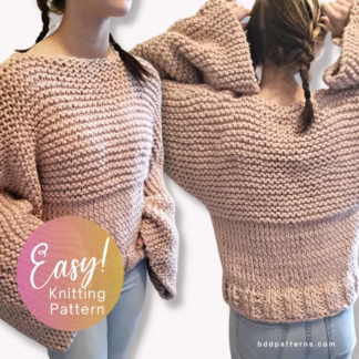 Easy Knitting Pattern | Chunky Yarn Modern Sweater