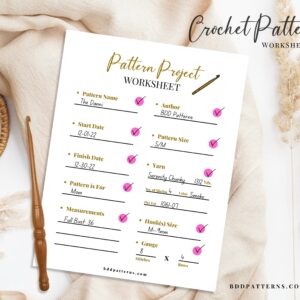 Printable Crochet Project Planner: Pattern Notes & Journal (PDF Download)