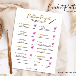 Printable Crochet Project Planner: Pattern Notes & Journal (PDF Download)