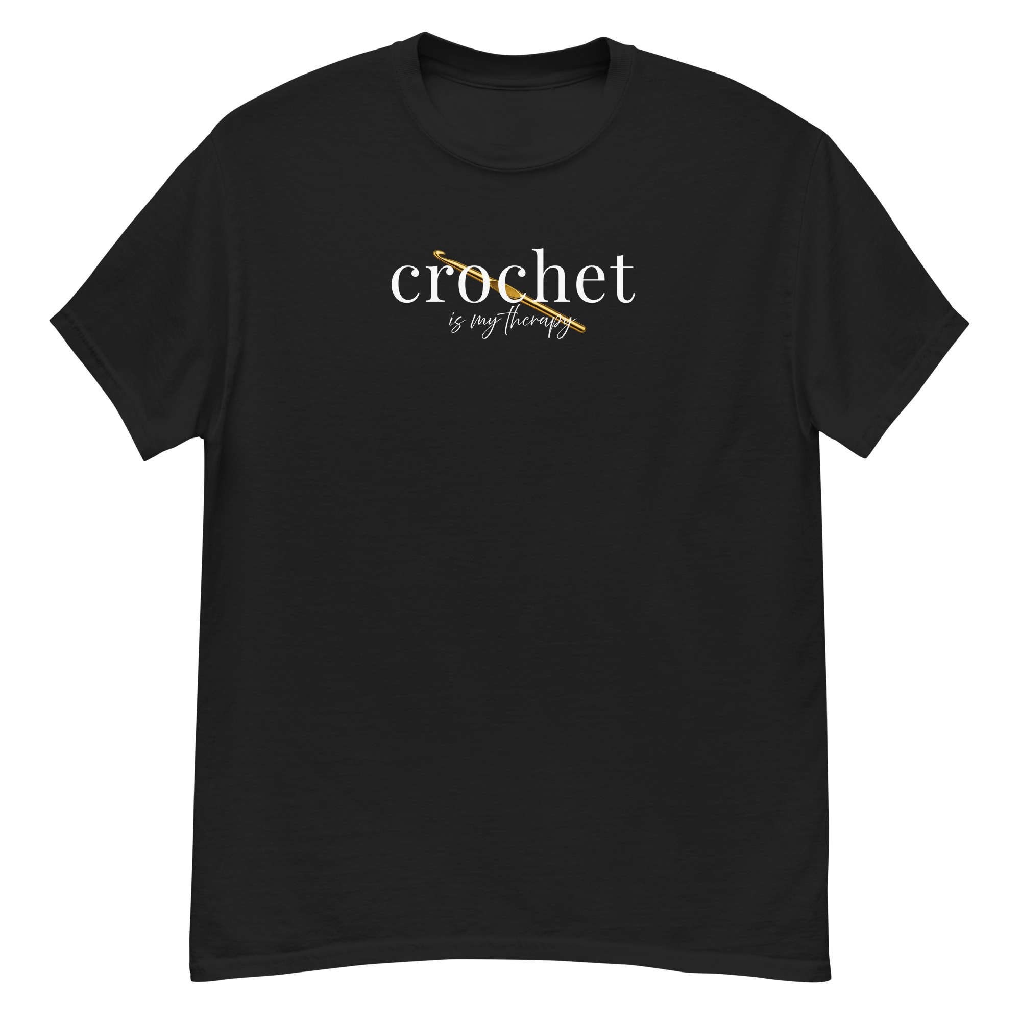 Crochet Is My Therapy Graphic Shirt For Crocheters