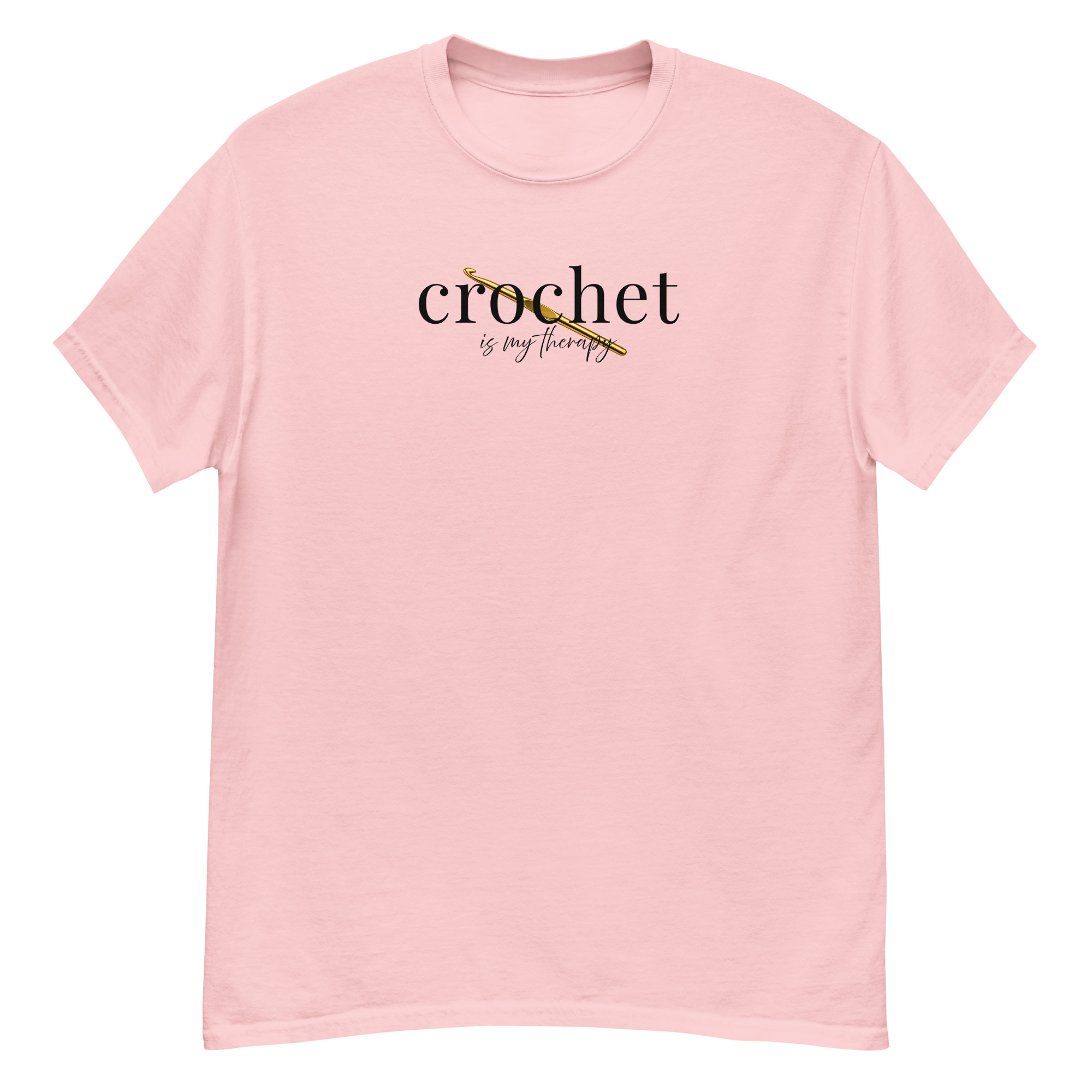 Crochet Is My Therapy Tee Shirt For Crocheters - Image 2