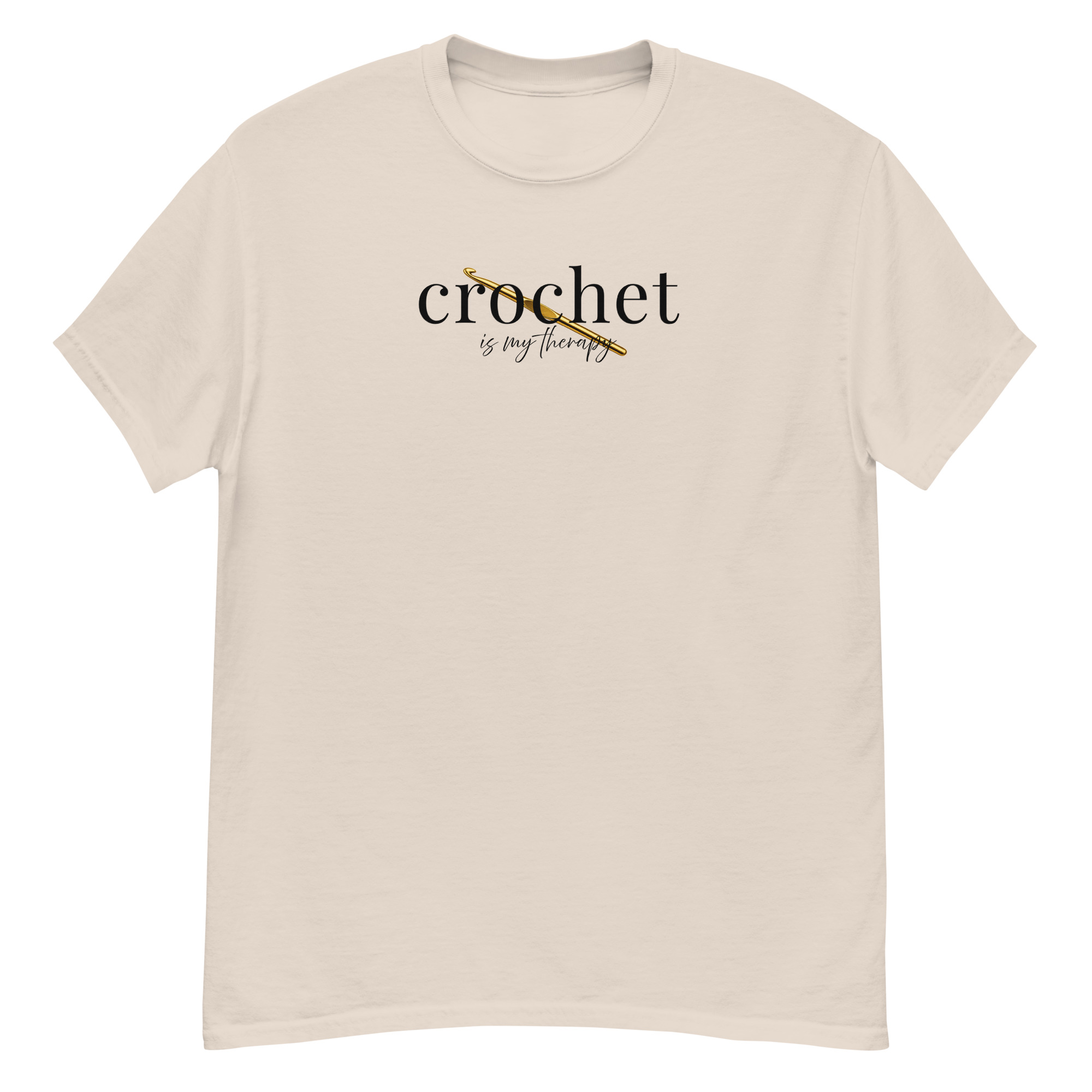 Crochet Is My Therapy Tee Shirt For Crocheters - Image 3