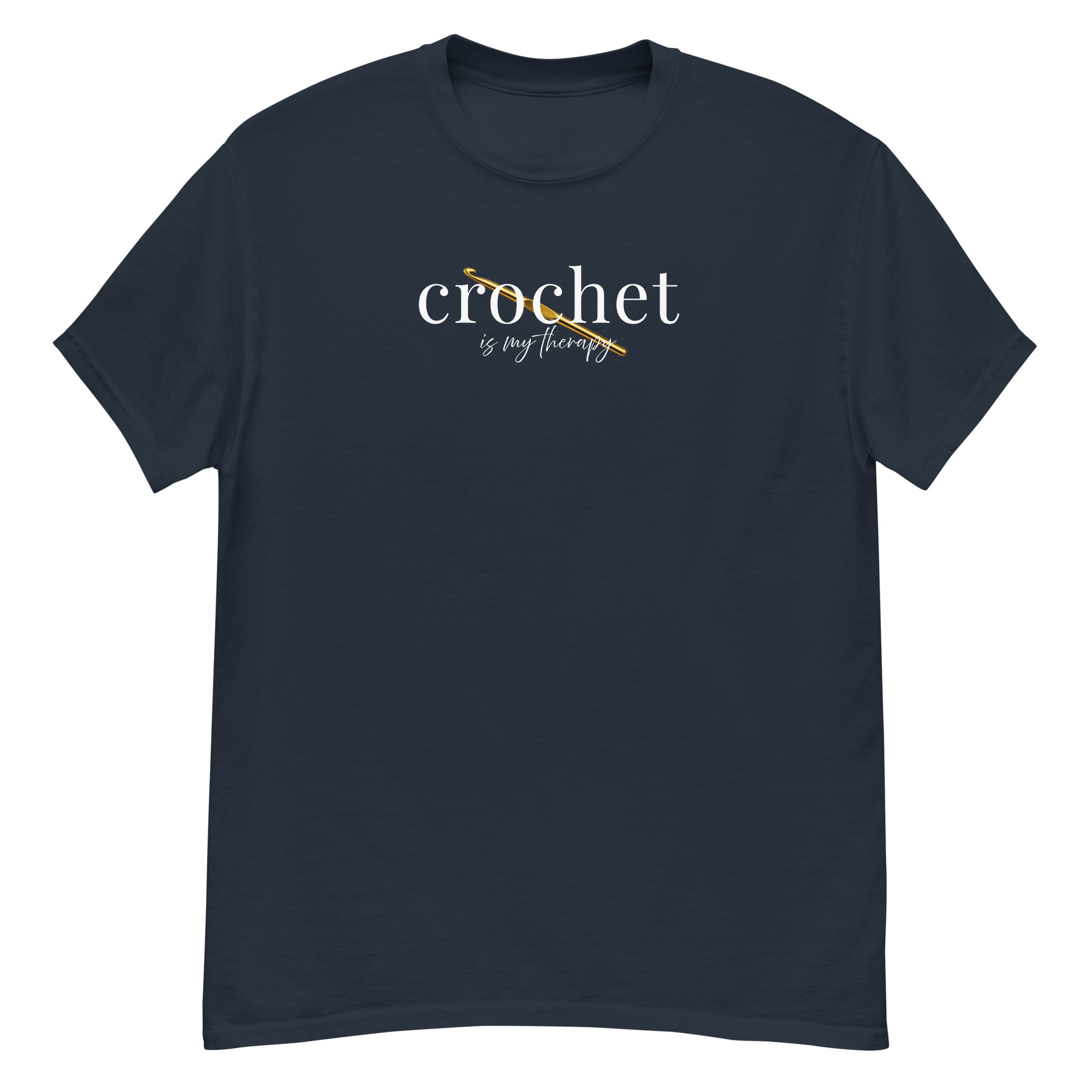 Crochet Is My Therapy Graphic Shirt For Crocheters - Image 3