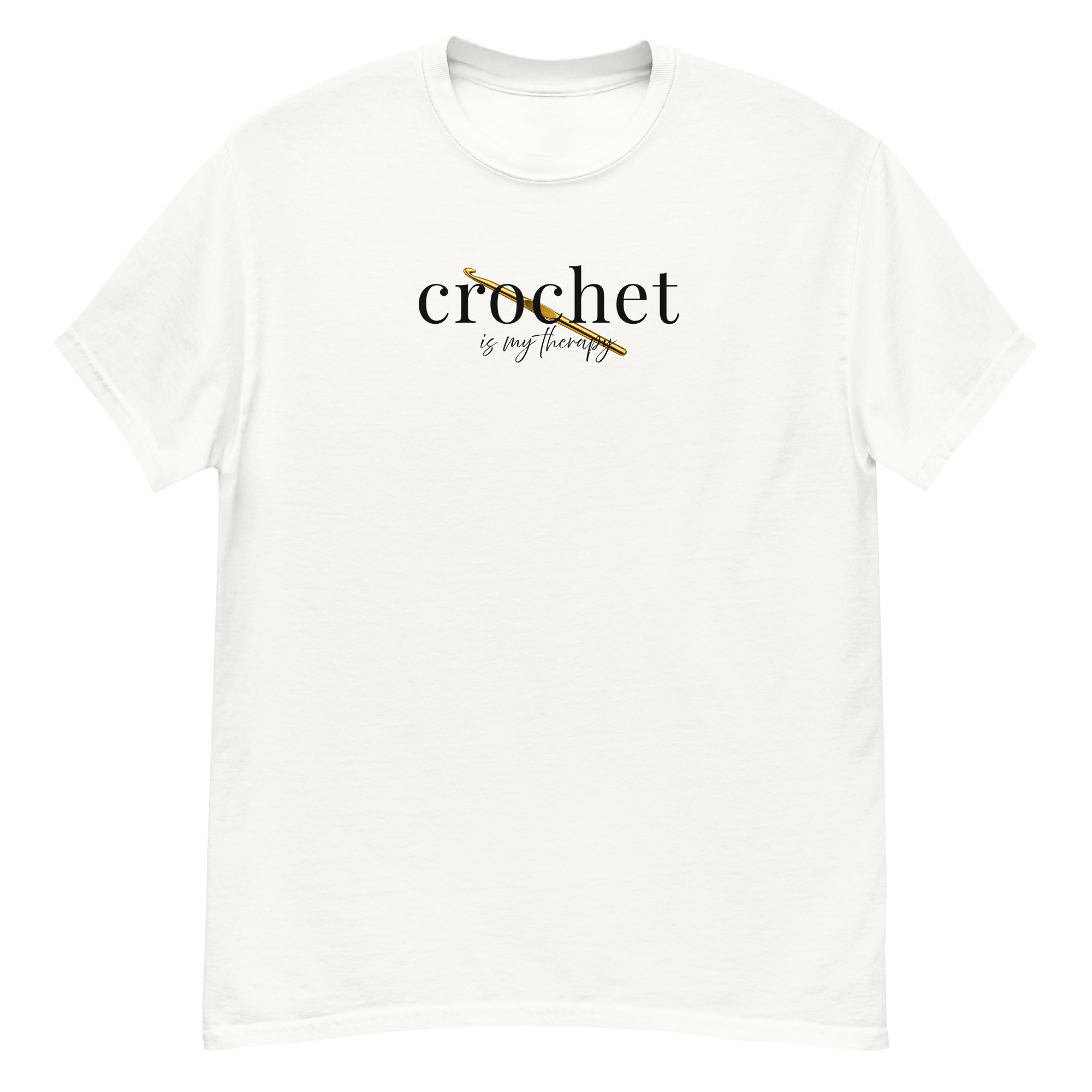 Crochet Is My Therapy Tee Shirt For Crocheters - Image 4